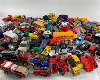 Big Collection of Large Vintage Hotwheels, Kinsmart, ERTL, Disney and More Collectible Cars
