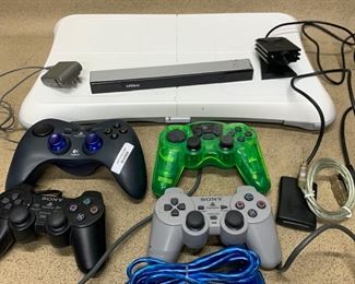 Playstation Controllers and Wii Fit Balance Board
