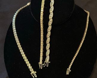 10k and 14kt Diamond Bracelets