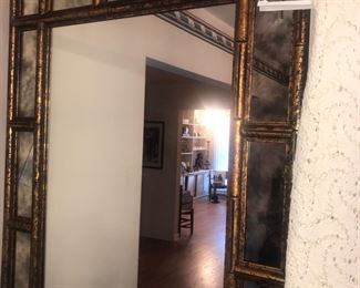 Items Located In The Dining Room ~ Vintage Faux Bamboo Gold Gilt Wall Mirror
