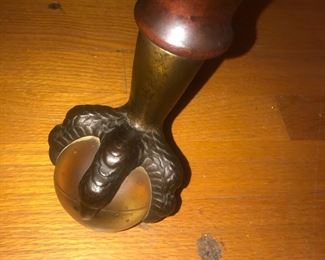 Items Located In The Living Room ~ Beautiful Antique Victorian Side Table With Spindle Legs And Glass Ball And Metal Claw Feet