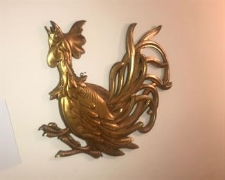 Items Located In The Hallway Leading To The Kitchen~ Vintage Syrocco Fighting Roosters Wall Decor