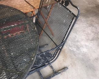 Items Located In The Garage ~ Vintage Woodard Wrought Iron Patio Set