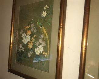 Items Located In The 3rd Bedroom ( MASTER) ~ Vintage Chinese Hand Painted Art