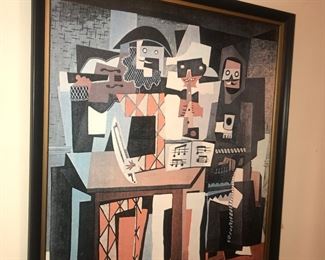Items Located In The 3rd Bedroom ( MASTER) Vintage Picasso "Three Musicians" Print
