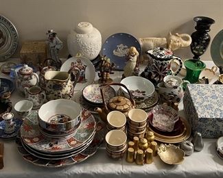 This is a miscellaneous collection of bowls, plates, cups, saucers, and more.  Come see what is available!