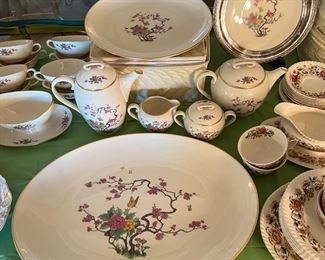 And here is a second set of dishes, this time it is the Mandarin pattern by Lennox.  Come on by to buy both sets!