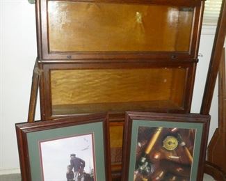 Antique lawyers bookcase, etc