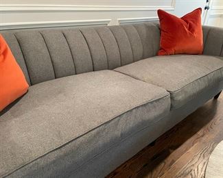Long Grey Sofa by Aria - pillows not included