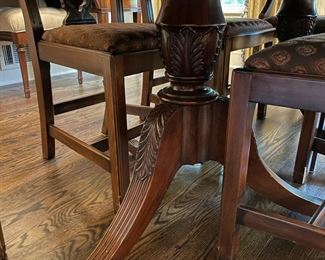 Mahogany banded Dinining room set with 8 chairs 