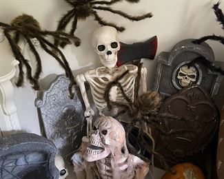 Lots of Halloween decorations 