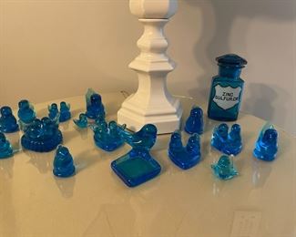 Bluebird collectible blue glass