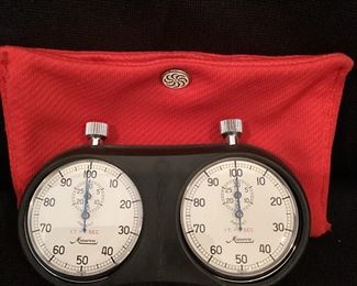 Minerva Autolite Stopwatch Set w/case