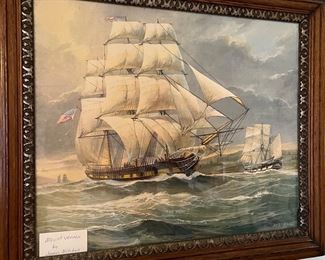 "Mount Vernon" by James Mitchell, framed