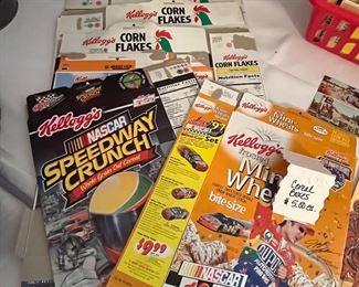 Kellog's NASCAR cereal boxes