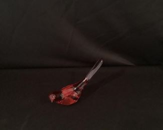 Fenton art glass red bird