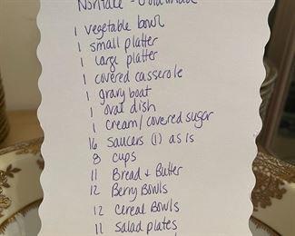 Nortake "Goldlinda", 90 pieces