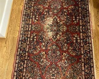 Nice rug, not sure of measurements. When it gets here we can measure it.