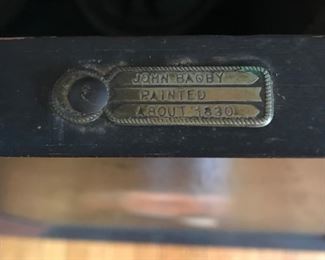 Plate on portrait of John Bagby