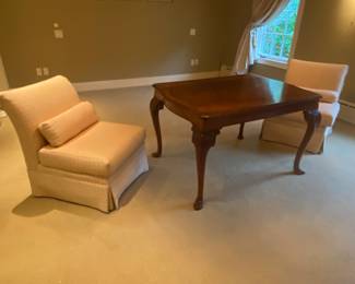 PAIR OF SLIPPER CHAIRS