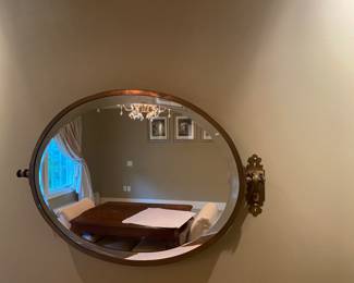 GORGEOUS BRASS WALL MIRROR