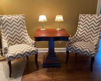 PAIR OF UPHOLSTERED CHAIRS