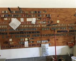 Pottery glaze samples board