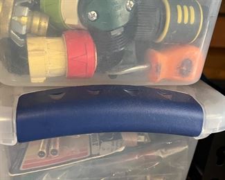 Bins of garage stuff