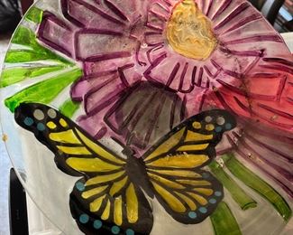 Floral Butterfly Plate