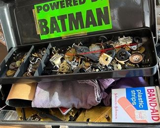 Metal Toolbox with bits and bobs