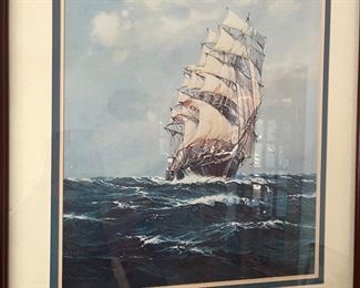 R. MacGregor Framed Ship Art