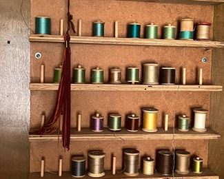 Wooden Spool Cabinet