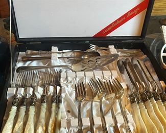 Landers Frary & Clark Mother of Pearl Sterling Flatware