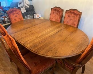 Table & Upholstered Chairs