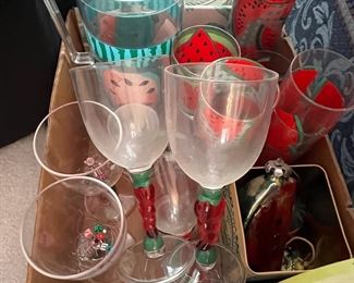 Plastic Watermelon Glassware