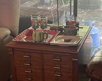 12-Drawer Side Table