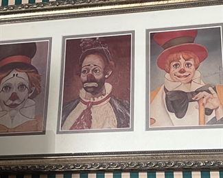 Framed Clown Art