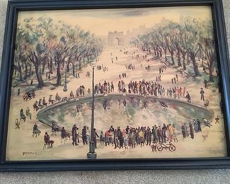 Cathedral and Fountain by Buzzelli. 