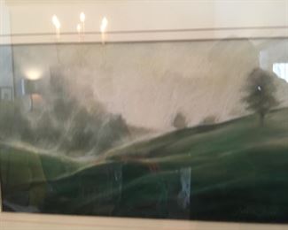 Draped in Fog by Teresa Freed of Chelsea, Mich. Frame about 21x15 inches. 