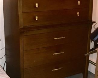 A chest of drawers by Drexel. A matching king bed and dresser with mirror are also offered. 