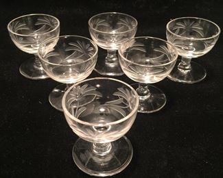 Miniature footed cups, only about 2-inches tall, are darling. Plus, they would be great to display small holiday ornaments. 