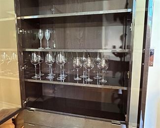 China hutch by Hurtado, City Collection. 47"wide, 78" tall, 16" deep. (glasses not for sale)