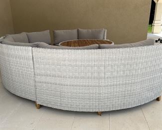 *New still with tags*  Nautica 7 piece circular seating with center umbrella table. overall diameter is 10'3". center table is 45" round.