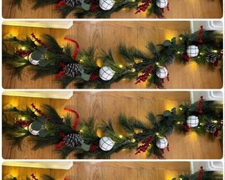 9 sections of 6' pre-lit Christmas garland