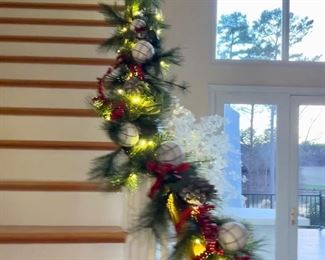 9 sections of 6' pre-lit Christmas garland