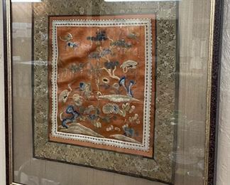 Framed Oriental Textile