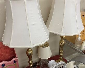 Pair of Brass Table Lamps