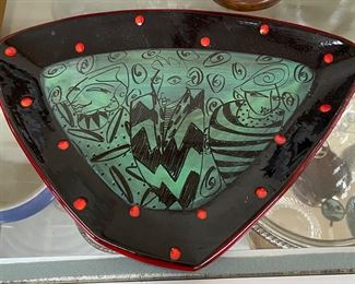 Abstract Jude Odell Pottery from Beaufort, N.C.