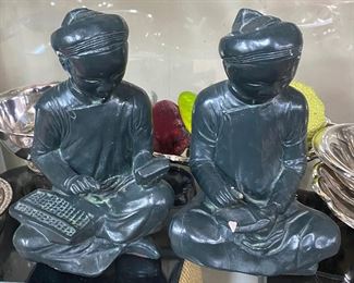 Vintage Oriental Plaster Bookends