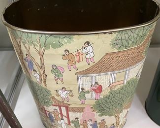 Oriental Themed Trash Can
